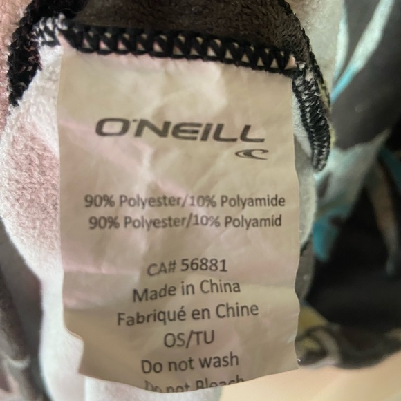 O'Neill Black and Blue Floral Swim Coverup - Picture 3 of 6